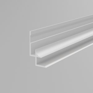 Profilé d'angle rentrant alu gris pour dalle murale SPC 4 mm – 260 cm