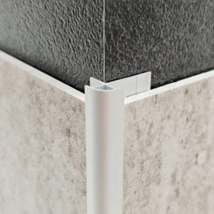 Profilé d'angle sortant alu gris pour dalle murale SPC 4 mm – 260 cm