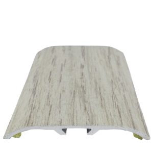 Profilé de jonction alu décor bois Blanc Gris pour sol SPC – 90 cm