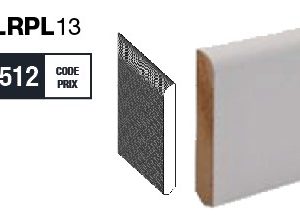 Plinthe MDF arrondie prépeinte 244 x 7 x 1 cm