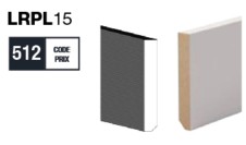 Plinthe MDF bord droit prépeinte 244 x 7 x 1 cm